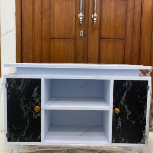 Buffet Ekonomis minimalis 2 pintu MDF warna lembut elegan Buffet serbaguna untuk ruang tamu minimalis dengan 2 ruang penyimpanan Buffet ekonomis MDF finishing cat dan sticker paper modern Buffet minimalis ekonomis untuk rumah modern dan ruang sempit Buffet serbaguna ekonomis 2 pintu warna lembut elegan