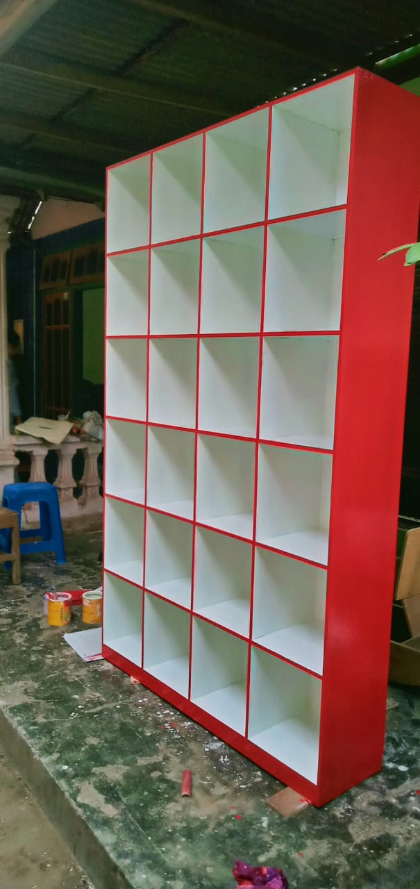 Rak serbaguna multipleks semi meranti kokoh dan multifungsi Rak serbaguna untuk buku, laundry, dan warung minimalis Rak serbaguna multipleks finishing cat 4 lapis custom ukuran Rak serbaguna kokoh mudah dibersihkan untuk berbagai kebutuhan Rak serbaguna multifungsi pre-order 10–14 hari custom model