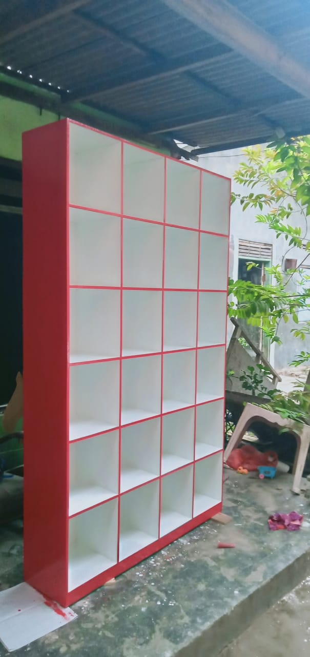 Rak serbaguna multipleks semi meranti kokoh dan multifungsi Rak serbaguna untuk buku, laundry, dan warung minimalis Rak serbaguna multipleks finishing cat 4 lapis custom ukuran Rak serbaguna kokoh mudah dibersihkan untuk berbagai kebutuhan Rak serbaguna multifungsi pre-order 10–14 hari custom model